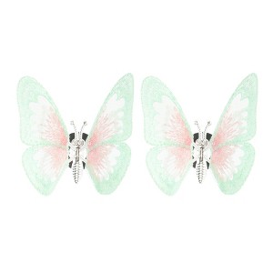 Unique Bargains Embroidered Butterflies Shoelace Charms 1 Pair - 1 of 4