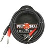 Pig Hog Dual 1/4" Mono (Male) Cable, 10 ft PD-21410 - 3 Units - 2 of 2