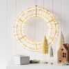 LED High Density Champagne Metal Wreath Christmas Novelty Silhouette Lights with White Color Light Bulb - Wondershop™ - 2 of 4