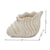VisioGear Sand and Cement Conch Shell Planter with Textured Beige Finish, Modern Design for Indoor and Outdoor Spaces, Beige, 9"*5.5"*5.7" - 3 of 4
