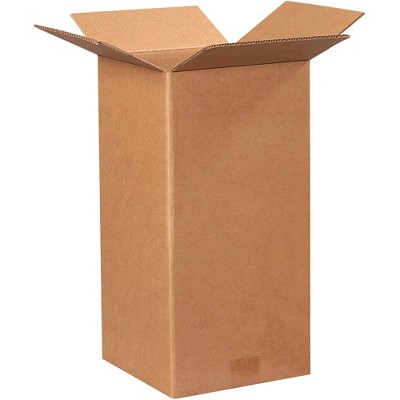 The Packaging Wholesalers Corrugated Boxes 9" x 9" x 18" Kraft 25/Bundle BS090918