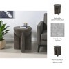 End Table, Side Table, or Small Night Stand for Home Decor - Contemporary Concrete Bedside Table with Sculpted Base for Small Spaces - 19" Gray - 3 of 4