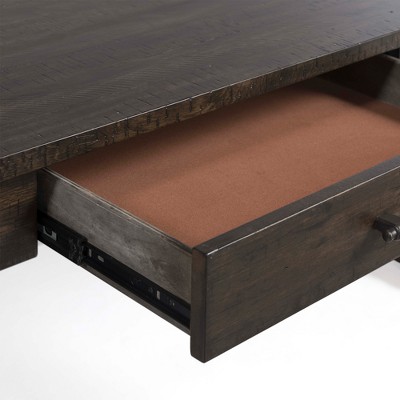 Stanford Dark Ash Rectangular Wood Coffee Table with Storage