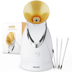EZBASICS Facial Steamer Ionic Face Steamer for Home Facial, Warm Mist Humidifier Atomizer for Face, 1 Pack + 5 Stainless Steel Skin Kit - 1 of 4