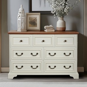 Hommoo Farmhouse 7 Drawers Dresser for Bedroom - 1 of 3
