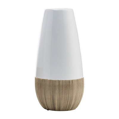 Sagebrook Home Ceramic Vase Contemporary Two Tone Decorative Table Accent