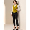 INSPIRE CHIC Women's Steampunk Velvet Sleeveless Button-Down V-Neck Suit Vest - 3 of 4