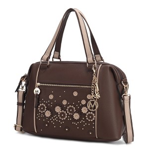 MKF Collection Francis Tote Women's handbag 3-D flowers with Keychain by Mia K - 1 of 4