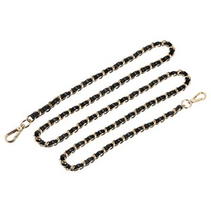 Unique Bargains Metal Corrosion-Resistant PU Leather Purse Flat Chain Straps - 1 of 3
