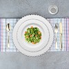 Smarty Had A Party White w/ Silver Pearl String Round Plastic Dinnerware Set - 120 Sets - 4 of 4