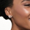 Ross-Simons 0.10 ct. t.w. Sapphire and .10 ct. t.w. Diamond Fox Earrings in 2-Tone Sterling Silver - 2 of 4