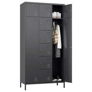 SUXXAN 8 Doors Metal Lockers for Employees School Office Gym Home Storage,15.75" D x 23.62" W x 72" H,Assembly Required - 1 of 4