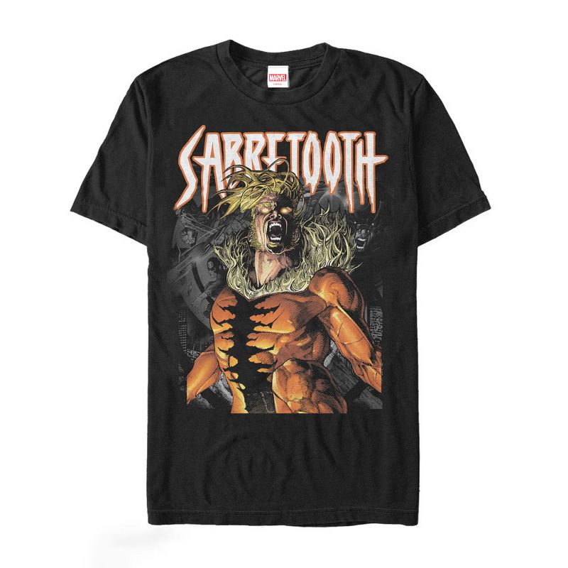 Men's Marvel X-Men Sabretooth Metal T-Shirt, 1 of 5