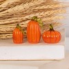 Transpac Glass 1.46 in. Orange Harvest Pumpkins Set of 3 - 2 of 3