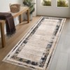 Washable Runner Rug – Modern Border Soft Distressed, Minimalist Non-Slip, Stain Resistant Kitchen & Hallway Carpet, Contemporary Indoor Runner Rug - 2 of 4