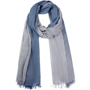 INSPIRE CHIC Women's Gradient Color Ombre Cotton Linen Soft Hijab Head Scarves 1Pc - 1 of 4