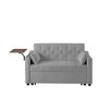 CAVINAS Modern Upholstered Convertible Sofa with a Movable Tabletop, Velvet Loveseat Sofa Bed with Adjustable Backrest, Couches for Living Room - 3 of 4