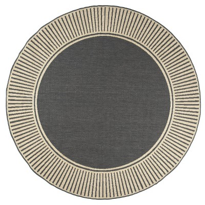 nuLOOM Asha Striped Border Stain Resistant High Traffic Outdoor Area Rug