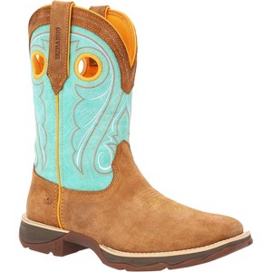 Women's Lady Rebel by Durango Women's Dusty Brown & Sky Blue Western Boot - 1 of 4