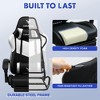 LUCKRACER Adjustable Reclining Ergonomic Faux Leather Swiveling PC & Racing Game Chair with Footrest - 2 of 4