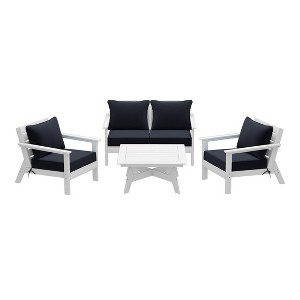 WestinTrends Avalon Outdoor 5-Piece Modular Sectional Patio Furniture Sofa Set - 1 of 4