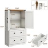 Storage Cabinet with Big Drawers, Adjustable Shelves & Barn Doors, Pantry Cabinet - 2 of 4