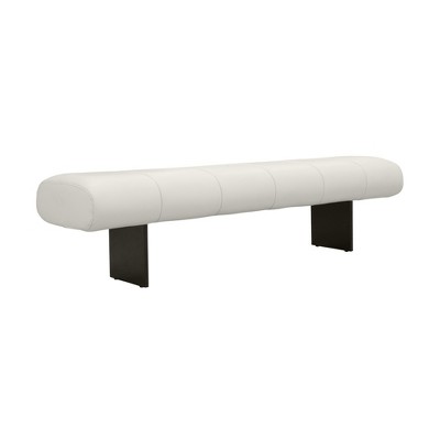 TOV Furniture Karol Performance Vegan Leather Bench in Cream