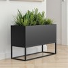 Okak 47*18*18 inch Metal Rectangular Planter with Shelves Drainage Holes, Sturdy Indoor Outdoor Plant Pot for Plants, Flowers, Shrubs - 2 of 4