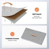 Pellebant Vertical Dresser for Bedroom Storage Tower 5-Drawer Steel Frame Wood Top Easy Pull Non-woven Fabrics Drawer - 3 of 4