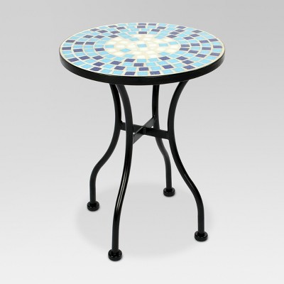 Mosaic Patio Accent Table Blue Threshold Target Inventory Checker Brickseek