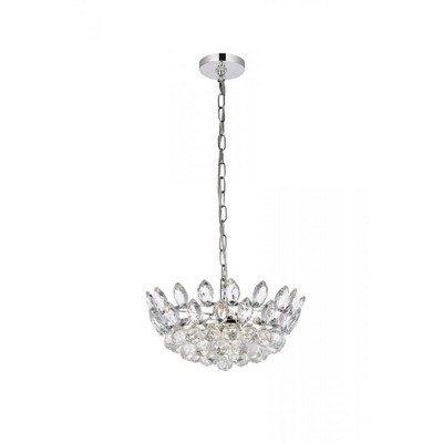 Elegant Lighting Emilia 16 inch pendant in chrome