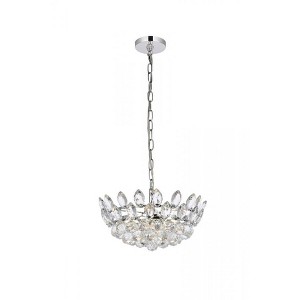 Elegant Lighting Emilia 16 inch pendant in chrome - 1 of 4