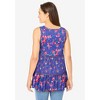 Woman Within Plus Size Tiered Tank - 3 of 4