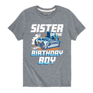 Boys' - Hot Wheels - Sister Of Birthday Boy Short Sleeve Graphic T-Shirt - 1 of 3