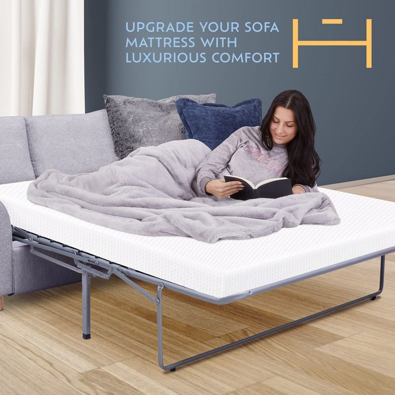 Heyward Sofa Bed Mattress Replacement, 4.5" Sleeper Sofa Mattress, 2 of 7