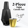 American Atelier Modern Geometric 37oz Bedside Carafe and Gold Tumbler Glass/Lid, 2-Piece Set - 2 of 4