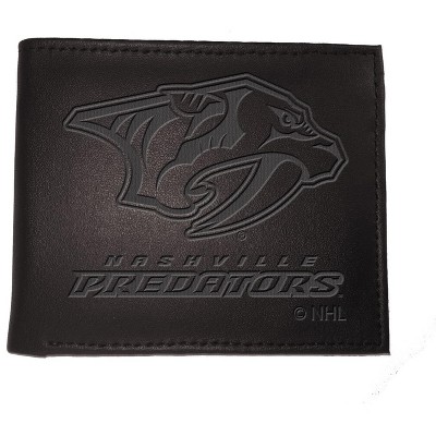 Evergreen NHL Nashville Predators Black Leather Bifold Wallet Officially Licensed with Gift Box