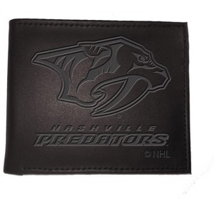 Evergreen NHL Nashville Predators Black Leather Bifold Wallet Officially Licensed with Gift Box - 1 of 1