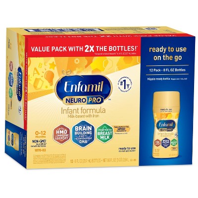 Enfamil NeuroPro Ready to Use Infant Formula Bottles - 12ct/8 fl oz Each