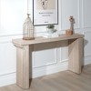 Okak 58IN Minimalist Console Table with Curved Leg Design, Hallway Table with Thick Tabletop and Legs, Entryway Table for Living Room, Foyer - 2 of 4