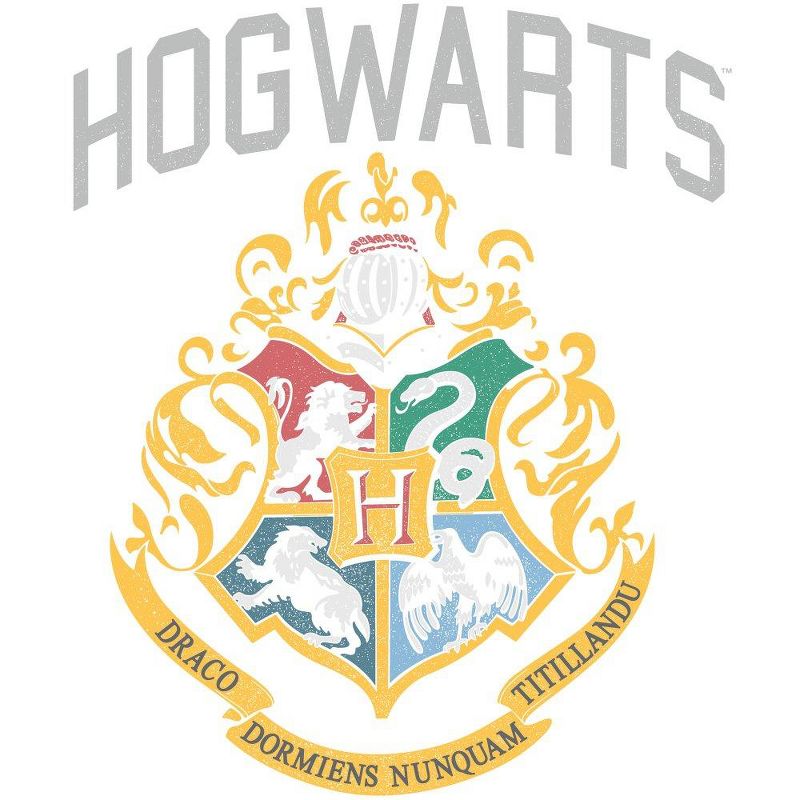 Harry Potter Hogwarts Crest Men's Charcoal Heather T-shirt, 2 of 4