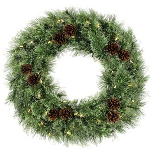 Haute Decor 24" Prelit Cashmere Wreath - 1 of 4