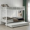 Whisen Metal Twin over Twin Bunk Bed with Trundle and 2 ladders - 3 of 4