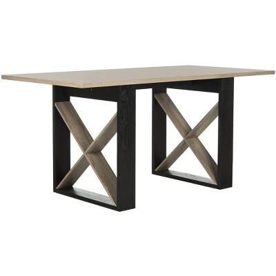 Park Avenue Inspired Light Grey Rectangular Wood Dining Table