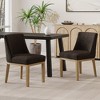 Upholstered Kitchen Chairs Set Of 2, Mid Century Modern Dining Chairs Leisure Accent Chair Armless Living Room Desk Side Chair For Home Dining Room - 2 of 4