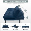 MUUEGM 68" Convertible Futon Sofa Bed, Folding Sleeper Couch with Adjustable Backrest, Linen Recliner Loveseat Sofa for Small Spaces - 3 of 4