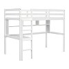 NicBex Twin Sie Loft Bed with Desk Wooden Bed Frame with Storage Shelves, Ladder and Full Length Guardrail, No Box Spring Required - 3 of 4