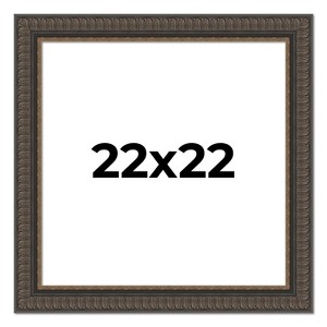 PosterPalooza | Square Museum Brown Picture Frame - UV Acrylic, Foam Board Backing, Hanging Hardware - 1 of 4