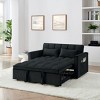 54.33" Modern Convertible Sleeper Sofa Bed with Adjustable Back, Compact Pull-Out Velvet Loveseat for Small Apartments or Offices–The Pop Home - 2 of 4