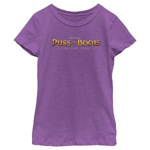 Girl's Puss in Boots: The Last Wish Movie Logo T-Shirt - 1 of 4